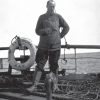 Douglas Mawson on 'Aurora', 1911, photo by George Sandell